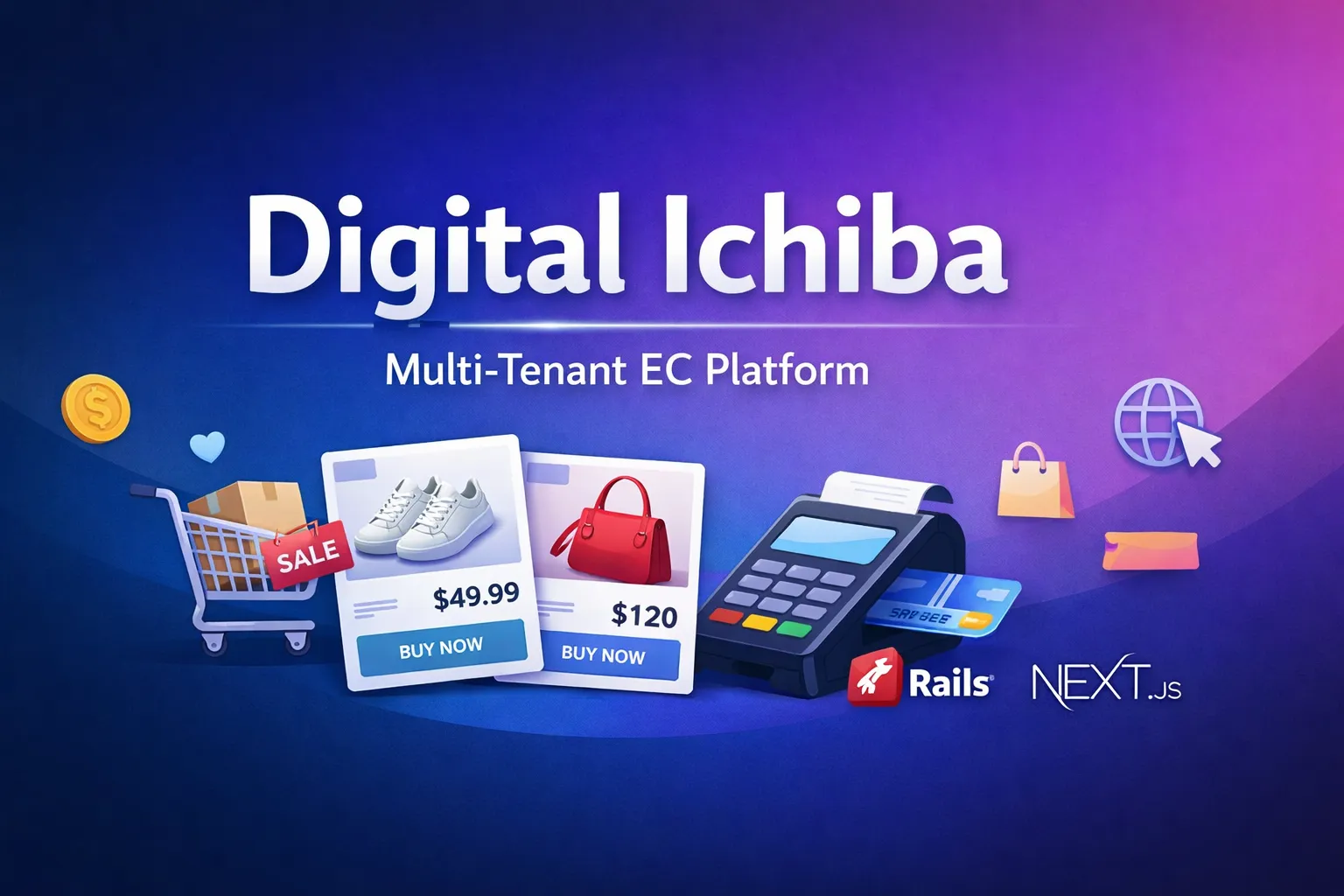 スクール卒業課題 マルチテナントEC 「Digital Ichiba」